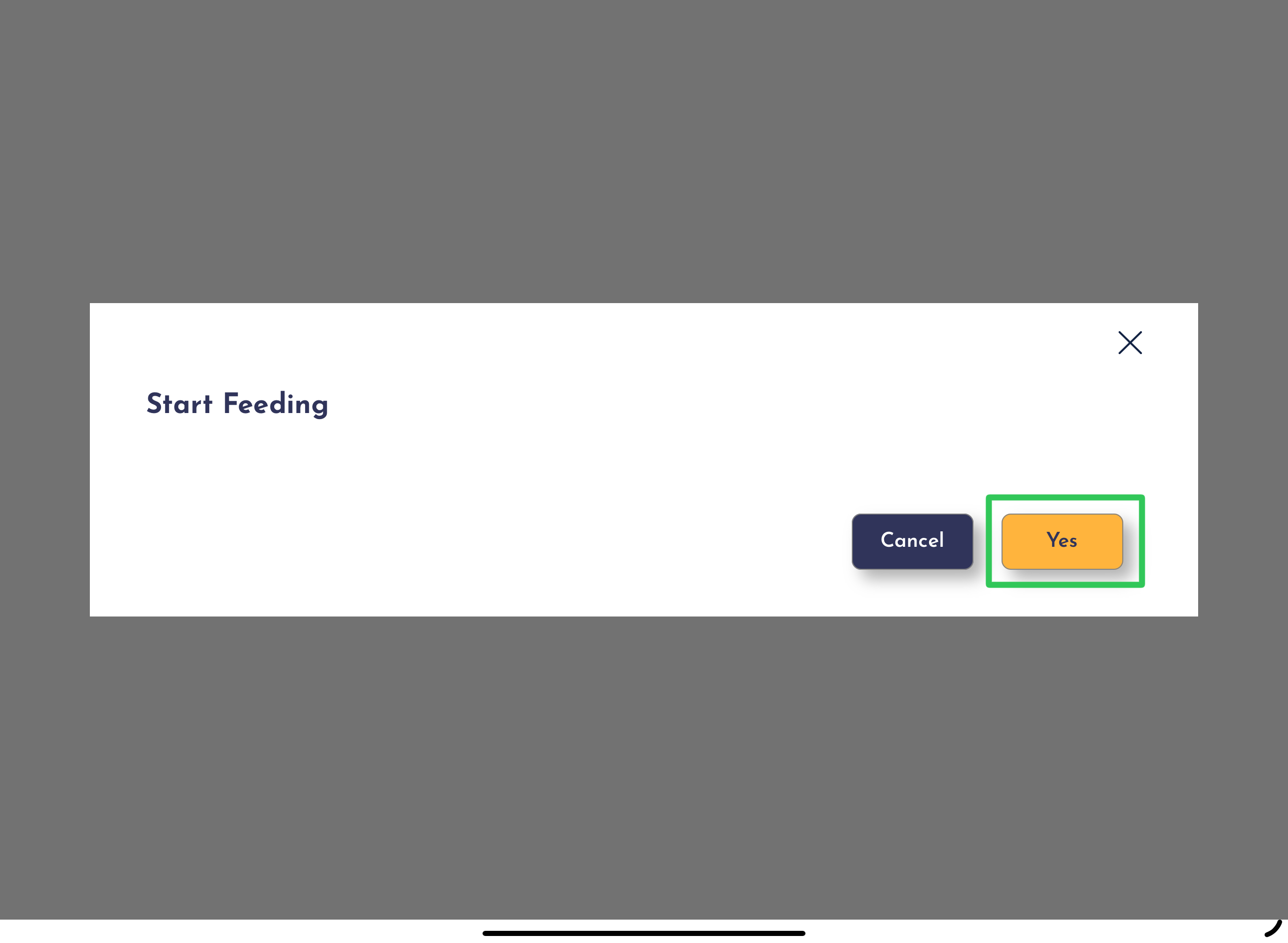 Start Feeding (Loader) iPad App